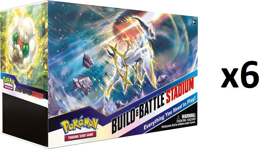 Pokemon SWSH9 Brilliant Stars Build & Battle Stadium Box SEALED CASE (6 Boxes)